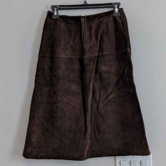 Vintage brown suede skirt - Picture 3 of 5